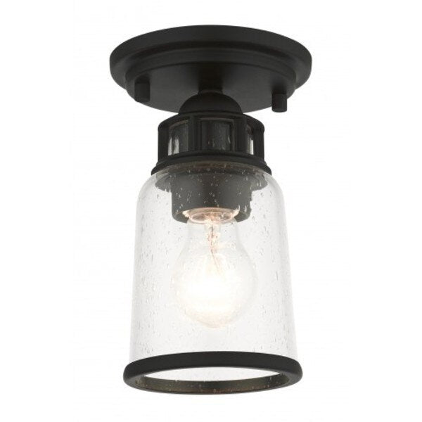BlackFlush Mount, 1 Light