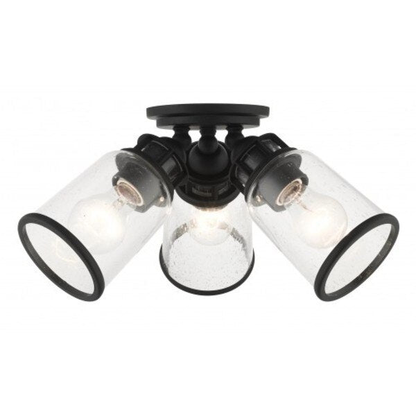 BlackFlush Mount, 3 Light