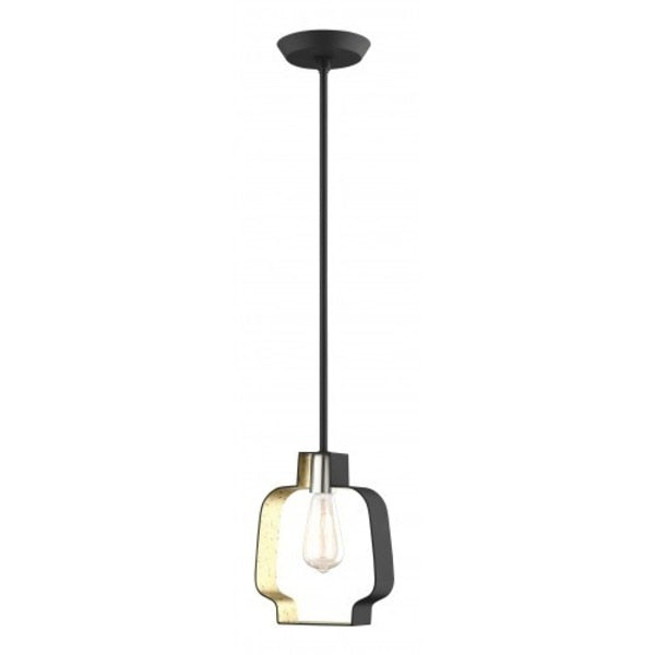 Black with Brushed Nickel Accents Pendan