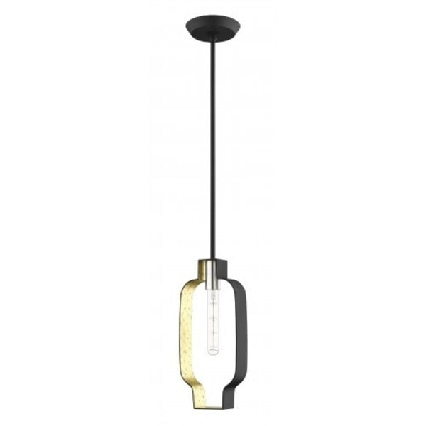 Black with Brushed Nickel Accents Pendan