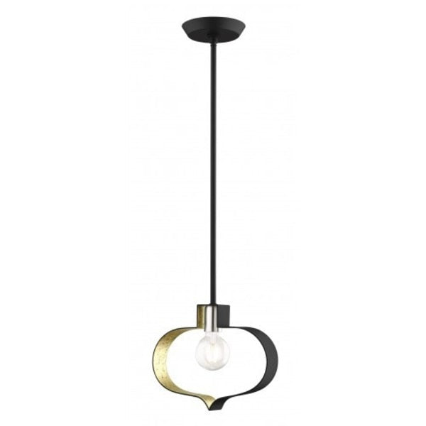 Black with Brushed Nickel Accents Pendan