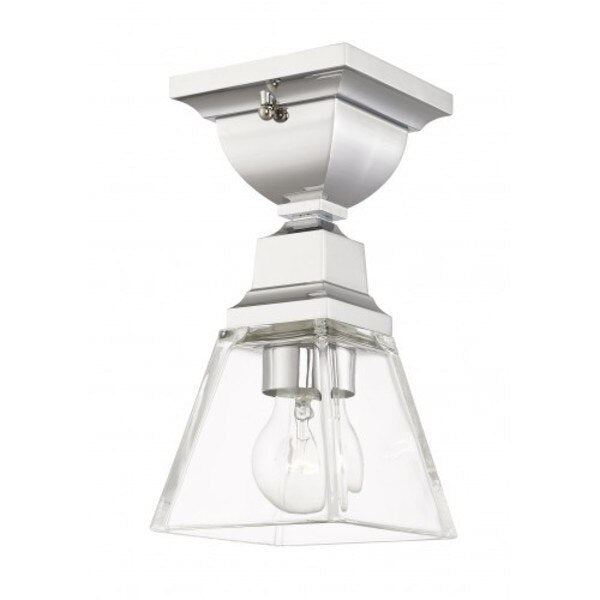 Polished Chrome Flush Mount, 1 Light