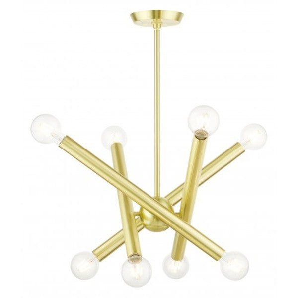 Satin BrassChandelier, 8 Light
