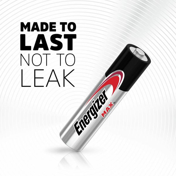Energizer Max AAA Alkaline Battery, 1.5V DC, 4 Pack
