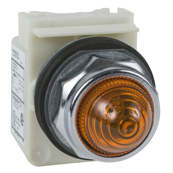 Round pilot light 0 30-amber-incande