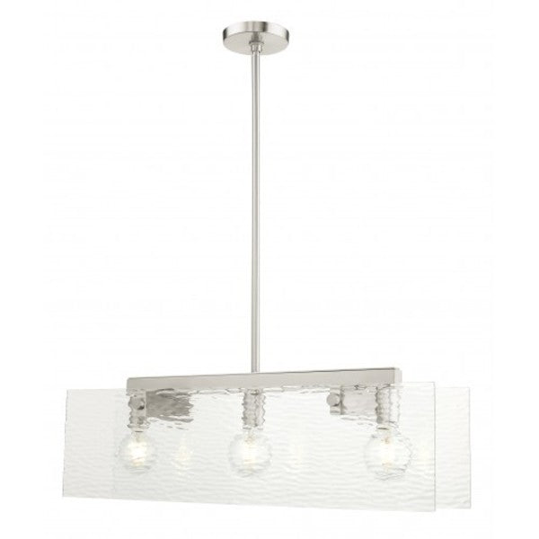 Brushed Nickel Chandelier, 3 Light