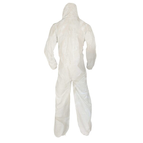 Hooded Coveralls, 2XL, 12 PK, Zipper