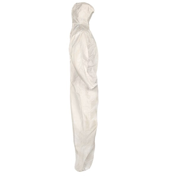 Hooded Coveralls, 2XL, 12 PK, Zipper