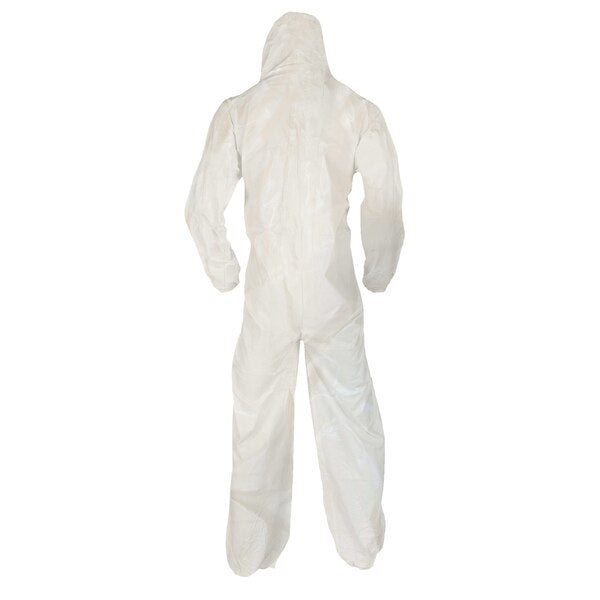 Hooded Coveralls, 4XL, 10 PK, Zipper