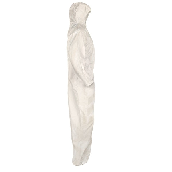 Hooded Coveralls, 4XL, 10 PK, Zipper