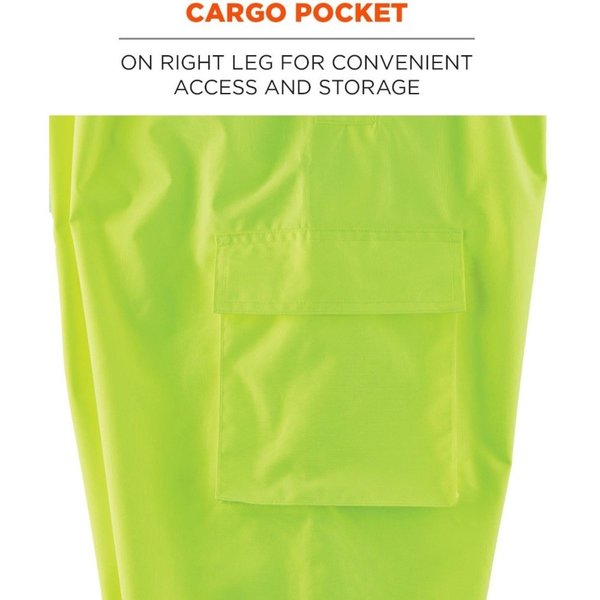 Black Bottom Rain Pants, Lime, 5XL