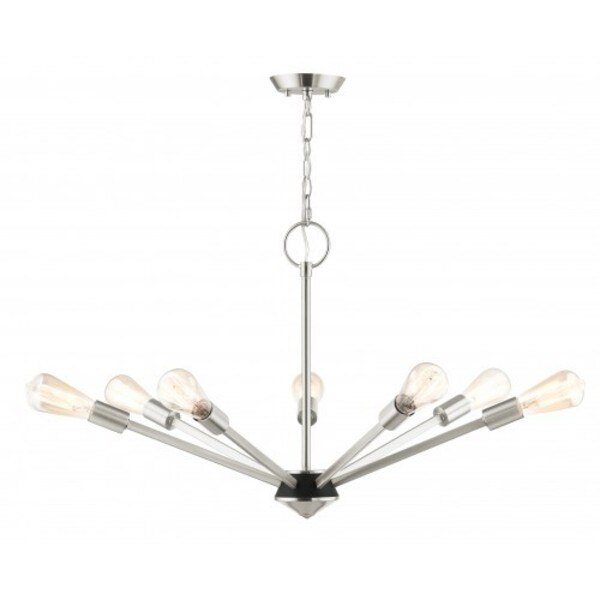 Brushed Nickel with Black Accents Chande