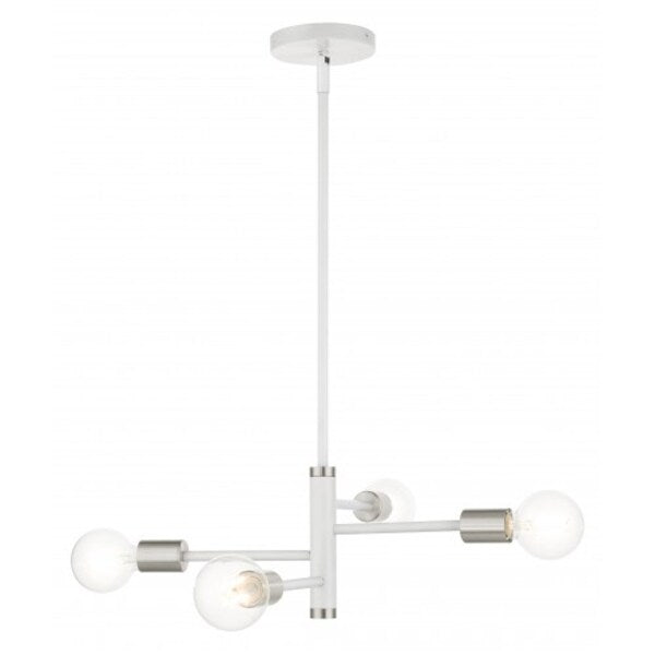 White Chandelier, 4 Light