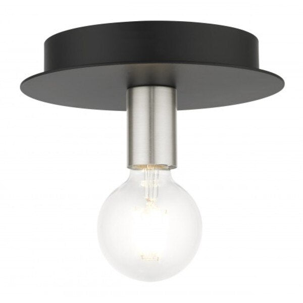 Black Flush Mount, 1 Light
