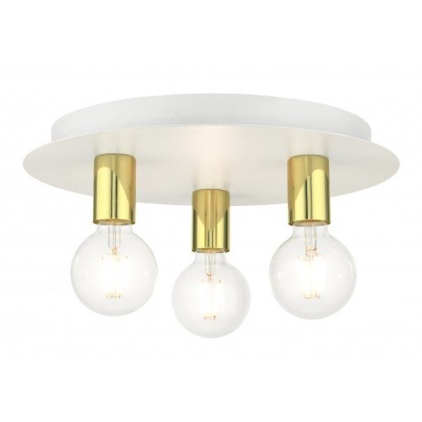 White Flush Mount, 3 Light