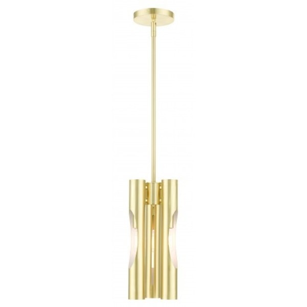 Satin BrassPendant Chandelier, 3 Light