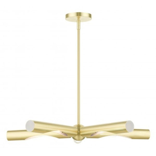 Satin BrassChandelier, 5 Light