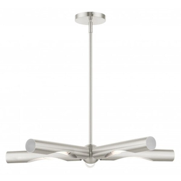 Brushed Nickel Chandelier, 5 Light