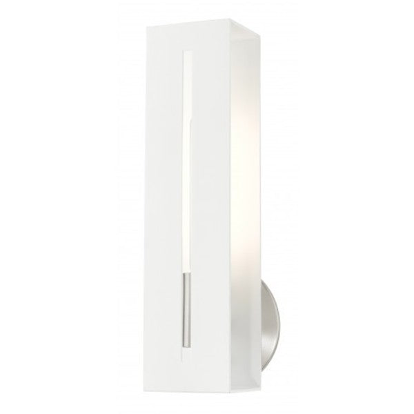 Textured White, Brushed Nickel Finish Acc