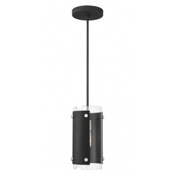 Black with Brushed Nickel Accents Pendan