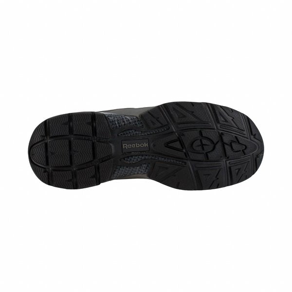 Men's Athletic Composite Toe Work Shoe, High-Top, Met Guard, Waterproof, Black/Grey, Size 10.5