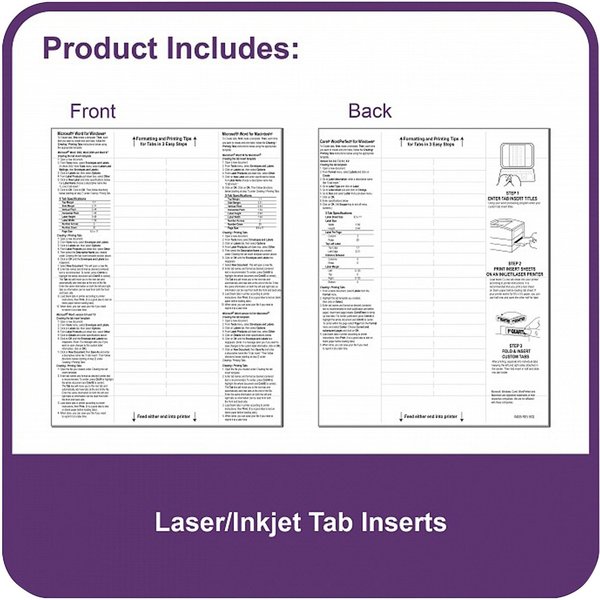 Sheet Protector Set, 8 Tab, Clear, PK8
