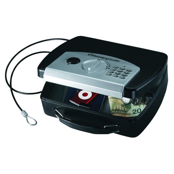 Compact Safe, 0.08 cu ft, 3 lb, Digital Keypad Lock