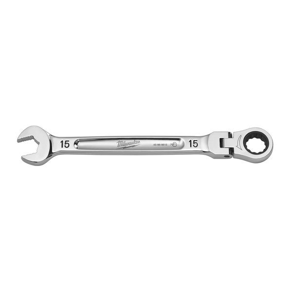 15mm Metric Flex Head Ratcheting Combination Wrench