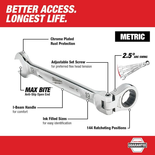 15/16 in. SAE Flex Head Combination Wrench