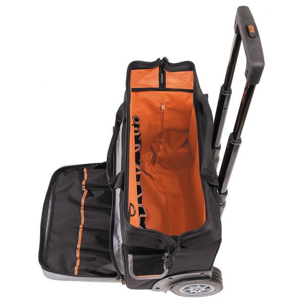 Tool Bag, Tradesman Proâ¢ Rolling Tool Bag, 24 Pockets, 19-Inch