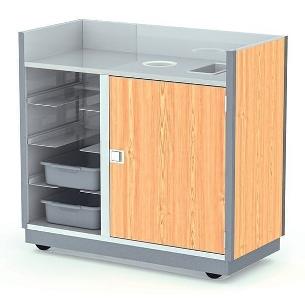 Mobile Bussing Station w/Laminate Exterior-Holds (4) Bus Tubs