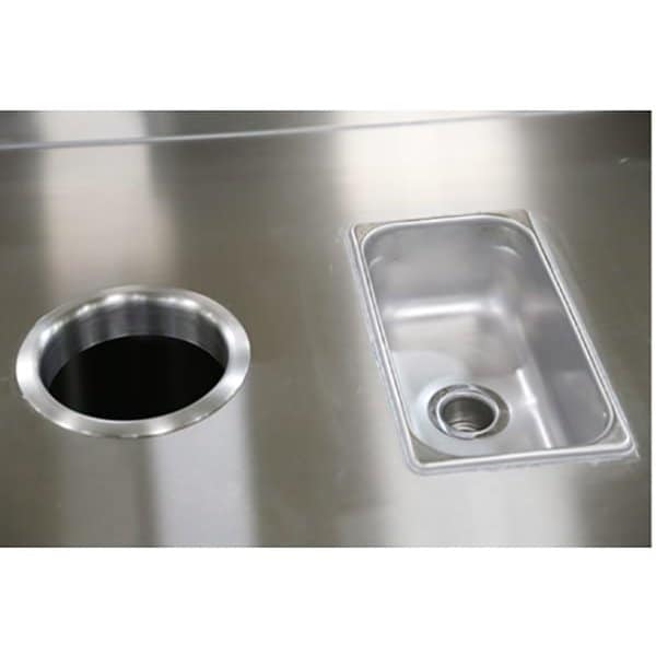 Mobile Bussing Station w/Stainless Steel Exterior-Holds (4) Bus Tubs
