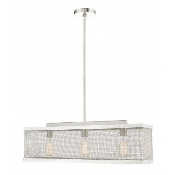 Brushed Nickel Chandelier, 3 Light