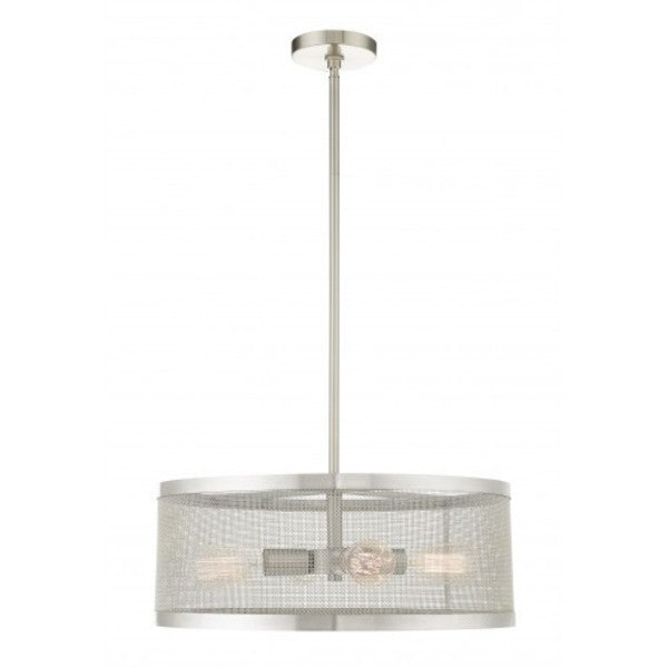 Brushed Nickel Chandelier, 4 Light