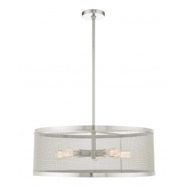 Brushed Nickel Chandelier, 5 Light
