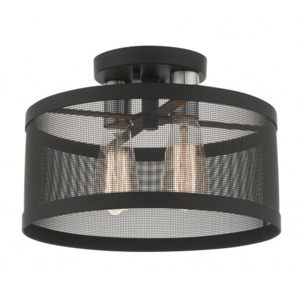 Black with Brushed Nickel Accents Semi F