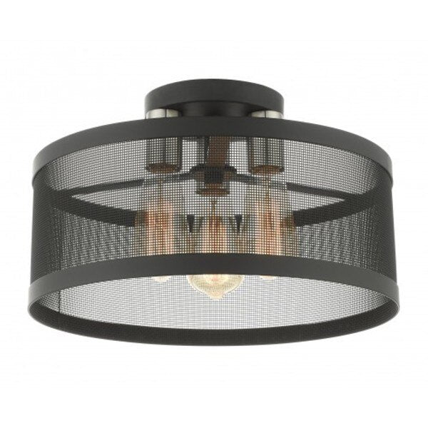 Black with Brushed Nickel Accents Semi F