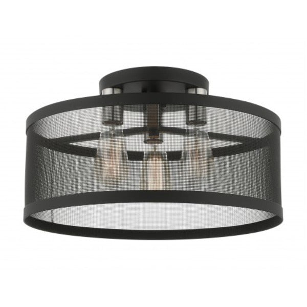 Black with Brushed Nickel Accents Semi F