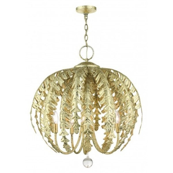 Winter Gold Chandelier, 5 Light