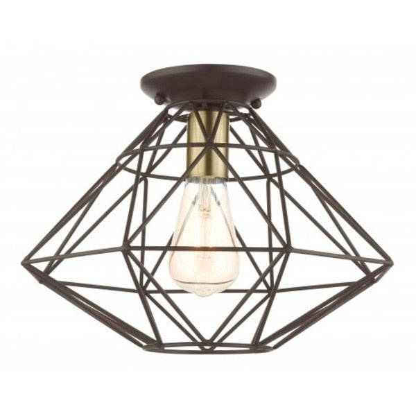 Bronze Flush Mount, 1 Light