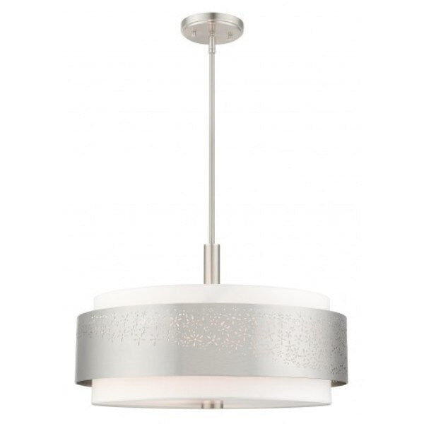 Brushed Nickel Chandelier, 5 Light