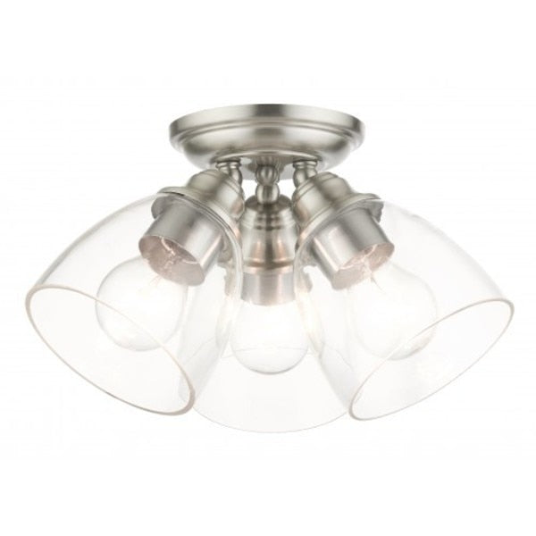 Brushed NickelFlush Mount, 3 Light