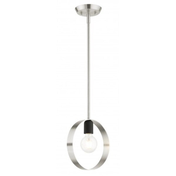 Brushed Nickel Pendant, 1 Light