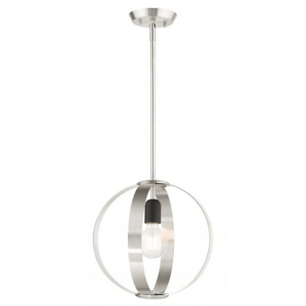 Brushed Nickel Pendant, 1 Light