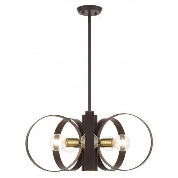 Bronze Chandelier, 6 Light