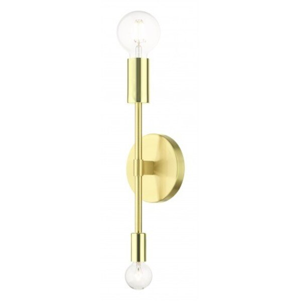 Satin Brass Sconce, 2 Light