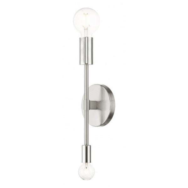 Brushed Nickel Sconce, 2 Light