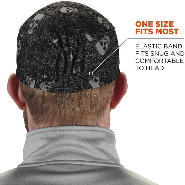 Skull Cap, Black/White, Skulls