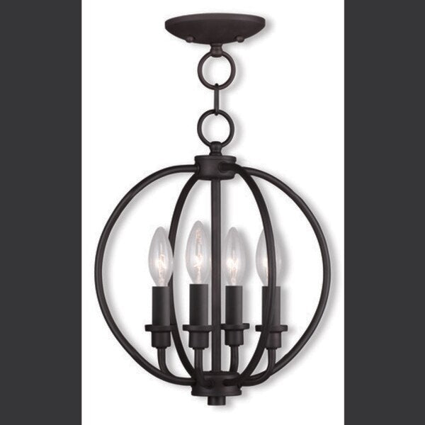 Milania 4 Light Bronze Convertible Mini Chandelier/Ceiling Mount