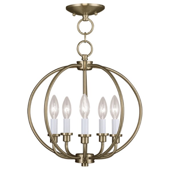 Milania 5 Light Antique Brass Convertibl